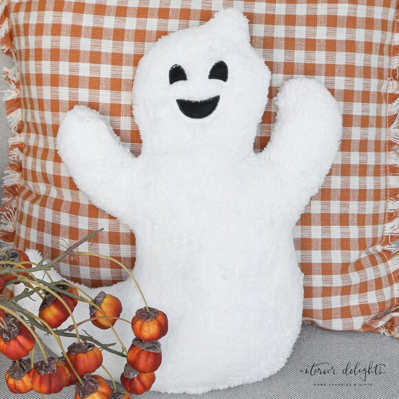 White Sherpa Ghost Pillow/NWT - Picture 1 of 10